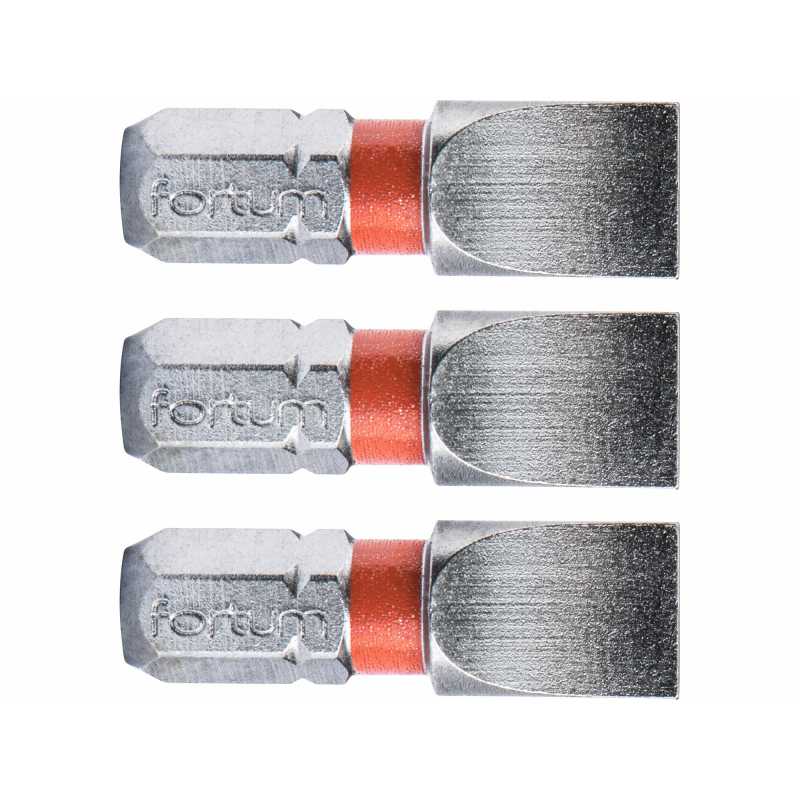 Bit plochý 3ks, 8x25mm, S2, FORTUM 4741108