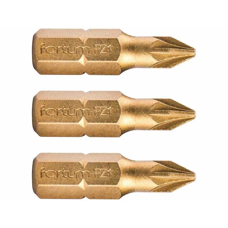 Bit krížový 3ks, PZ 1x25mm, S2, FORTUM 4741371