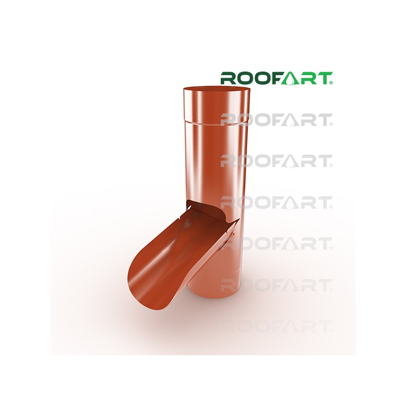 ROOFART Klapka pro sběr dešťové vody EC 100mm - cihlová (RAL 8004)