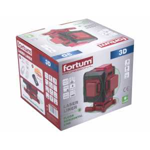 Vodováha laserová křížová samonivelační 3D (3x360°), Fortum 4780216