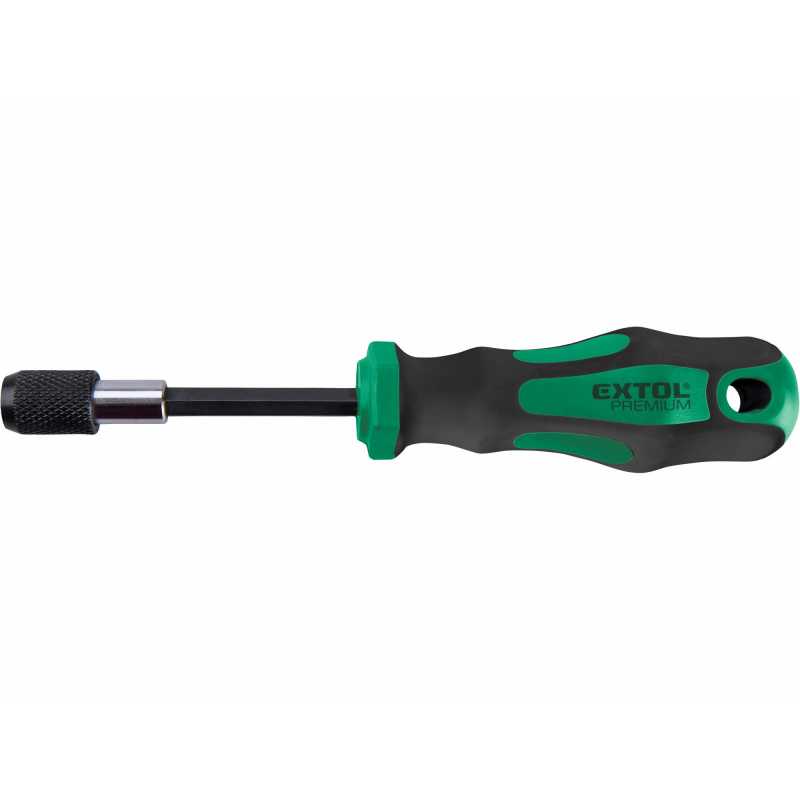 Skrutkovač na bity s mechanickým zámkom, 1/4"x100mm, Fix-Clip, CrV, EXTOL PREMIUM 8819219