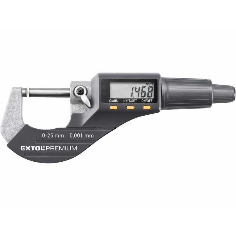 Mikrometer digitálny, 0-25mm, Extol Premium 8825320