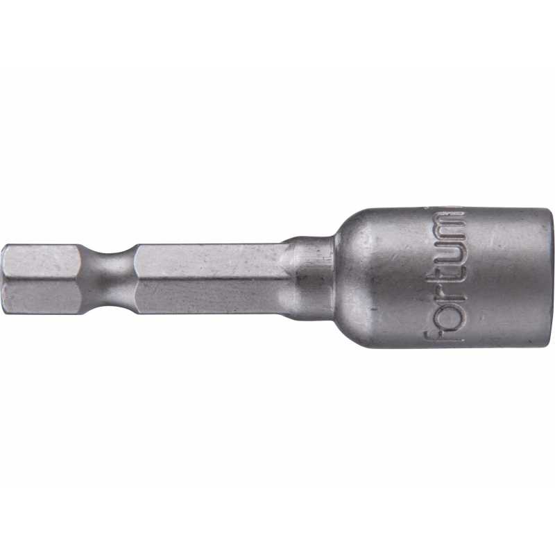 Hlavica nástrčná magnetická so 6-hrannou stopkou 1/4’’, 7x48mm, CrV, FORTUM