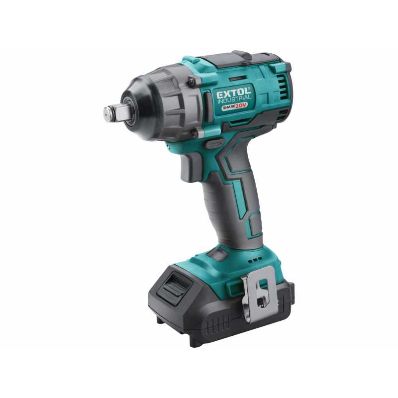 Uťahovák rázový aku 20V, 1xakumulátor 2Ah Li-ion, EXTOL INDUSTRIAL 8791810