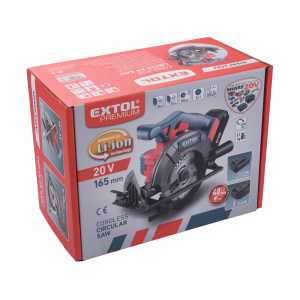 Píla kotúčová aku 20V, 1x aku,165mm, EXTOL PREMIUM 8891822