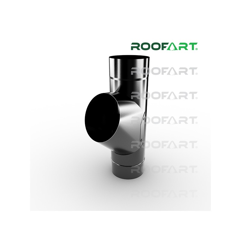 ROOFART Napojenie zvodu RB 100mm - čierna (RAL 9005)