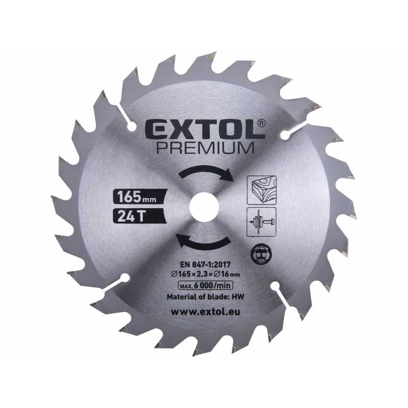 Kotouč pilový s SK plátky 165mm, EXTOL PREMIUM 8891822A