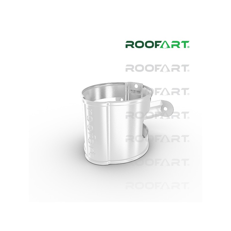 ROOFART Objímka zvodovej rúry široká BB 100mm - biela (RAL 9010)