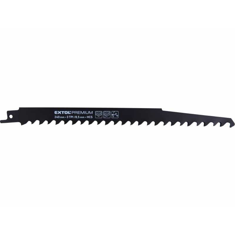 List pílový do chvostovej píly 3ks, 240mm, HCS, EXTOL PREMIUM 8806100