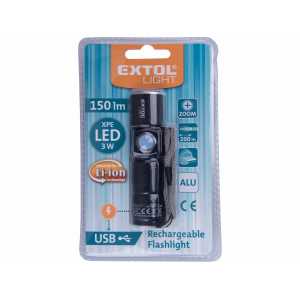 Svietidlo hliníkové 3W Cree LED, 150 lm, EXTOL LIGHT 43135