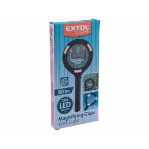 Lupa so svetlom, 3x0,5W COB, 80 Lm, EXTOL LIGHT 43159