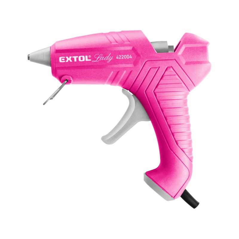 Pistole lepící tavná, růžová 100W, pr.11.2mm, EXTOL LADY 422004