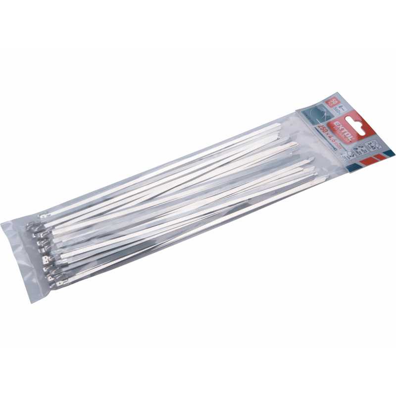 Pásky sťahovacie antikorové, 4,6x250mm, 50ks, Extol Premium 8856276