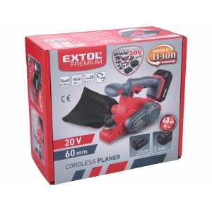 Hoblík falcovací aku 20V, hobľovacia šírka 60mm, EXTOL PREMIUM 8891831