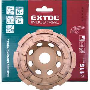 Kotouč brusný diamantový dvouřadý, Extol Industrial 8703121