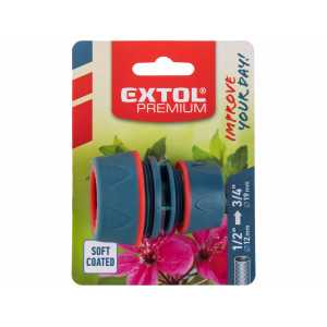 Spojka na hadice plastová 3/4" na 1/2", Extol Premium 8876413