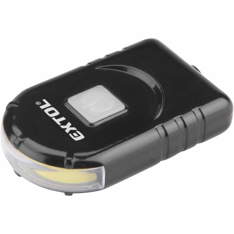 Svietidlo 1W COB LED s klipom a magnetom, 160lm, USB nabíjanie, EXTOL LIGHT 43182