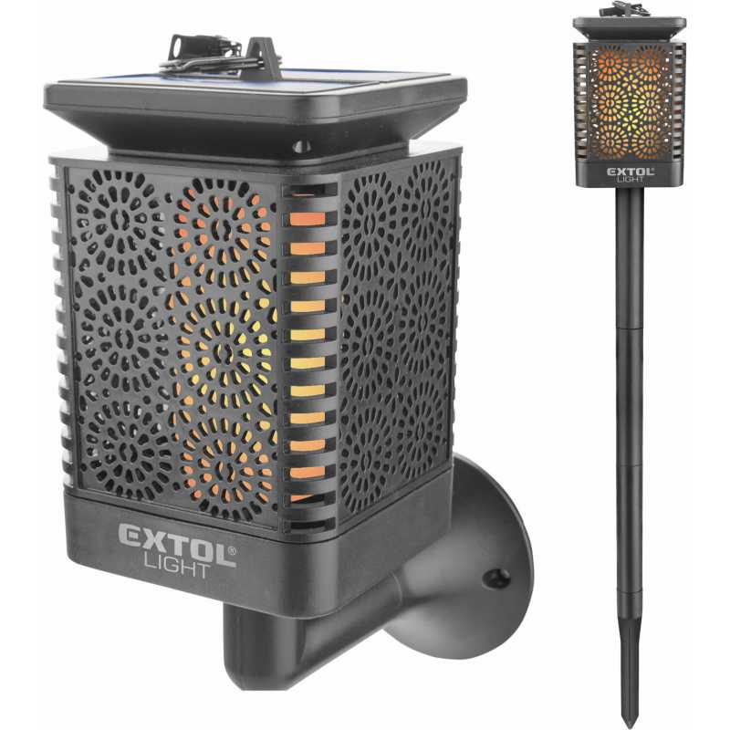 Pochodeň LED solární, 12x LED, efekt "plamen", EXTOL LIGHT 43133
