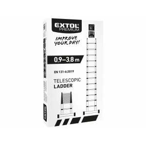 Žebřík teleskopický hliníkový 3,8m, Extol Premium 8849006