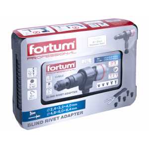 Nadstavec do vŕtačky na nitovanie trhacích nitov 2,4-6,4mm, CrMoV, FORTUM 4770663