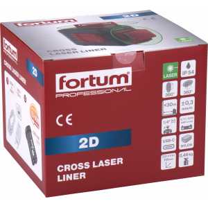 Vodováha laserová samonivelačná 2D(1H360+1V360), Li-ion, FORTUM 4780214