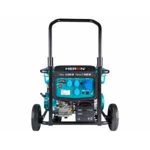 Elektrocentrála rámová benzínová 1F, 8,2kW, 17HP, podvozok, el. štart, HERON 8896145