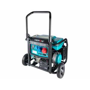 Elektrocentrála rámová benzínová 3F, 8,2kW, 17HP, podvozok, el. štart, HERON 8896147