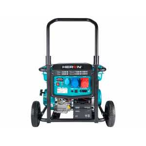 Elektrocentrála rámová benzínová 3F, 8,2kW, 17HP, podvozok, el. štart, HERON 8896147