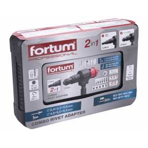 Nadstavec na nitovanie 2v1 nity 2,4-6,4mm matice M3-M12, FORTUM 4770667