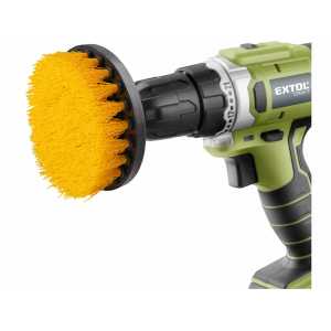 Kefy čistiace so 1/4" stopkou do vŕtačky, 4ks, EXTOL CRAFT 904000
