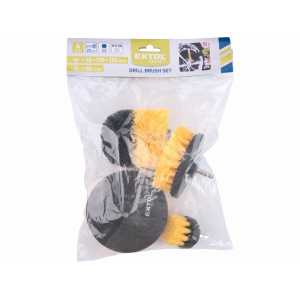 Kartáče čistící se 1/4" stopkou do vrtačky, 4ks, EXTOL CRAFT 904000