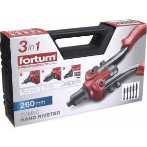 Kleště nýtovací a vysekávací 3v1, FORTUM 4770638