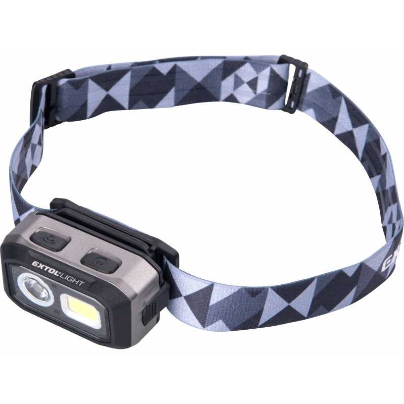 Čelovka 500lm, nabíjateľná s pohybovým senzorom, EXTOL LIGHT 43185