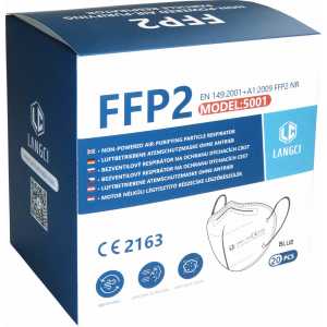 Respirátor skladací FFP2 tmavo-modrý, balený po 1ks