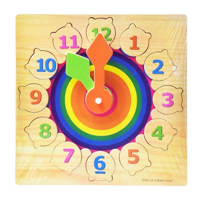 Drevené puzzle - hodiny