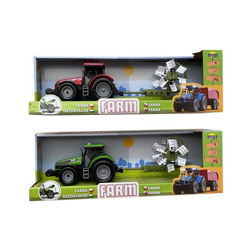 Traktor se sběračem