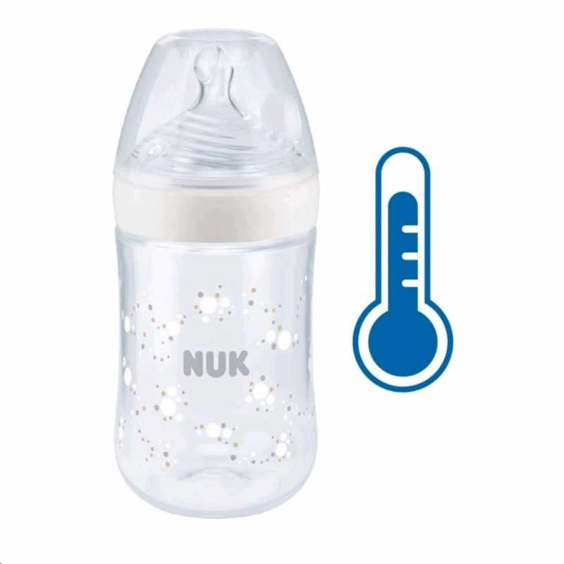 Dojčenská fľaša NUK Nature Sense s kontrolou teploty 260 ml biela