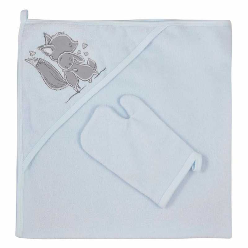 Detská osuška s kapucňou a žinkou Koala Foxy blue