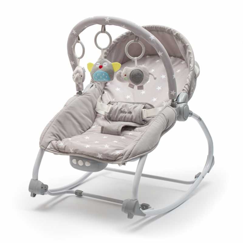 Multifunkčné hojdacie lehátko pre miminko Baby Mix hviezdičky sivé