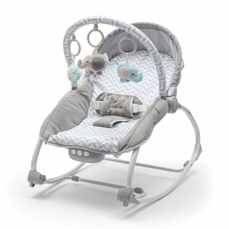 Multifunkčné hojdacie lehátko pre miminko Baby Mix sivé