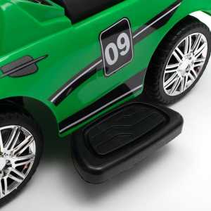 Detské odrážadlo so zvukom a vodiacou tyčou Baby Mix RACER zelené