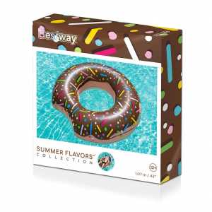 Detský veľký nafukovací kruh Bestway DONUT hnedý