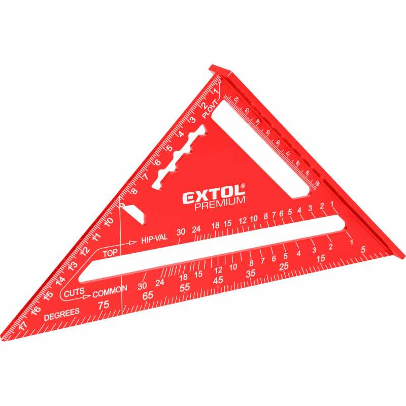 Uholník hliníkový s príložníkom 175mm hliník, EXTOL PREMIUM 8825100