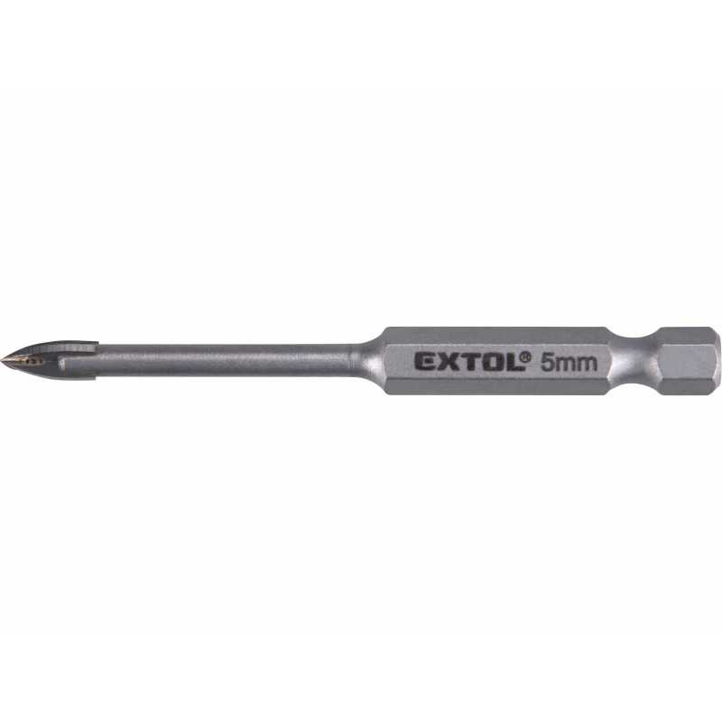 Vrták do skla a keramiky 5mm, EXTOL PREMIUM 8801885