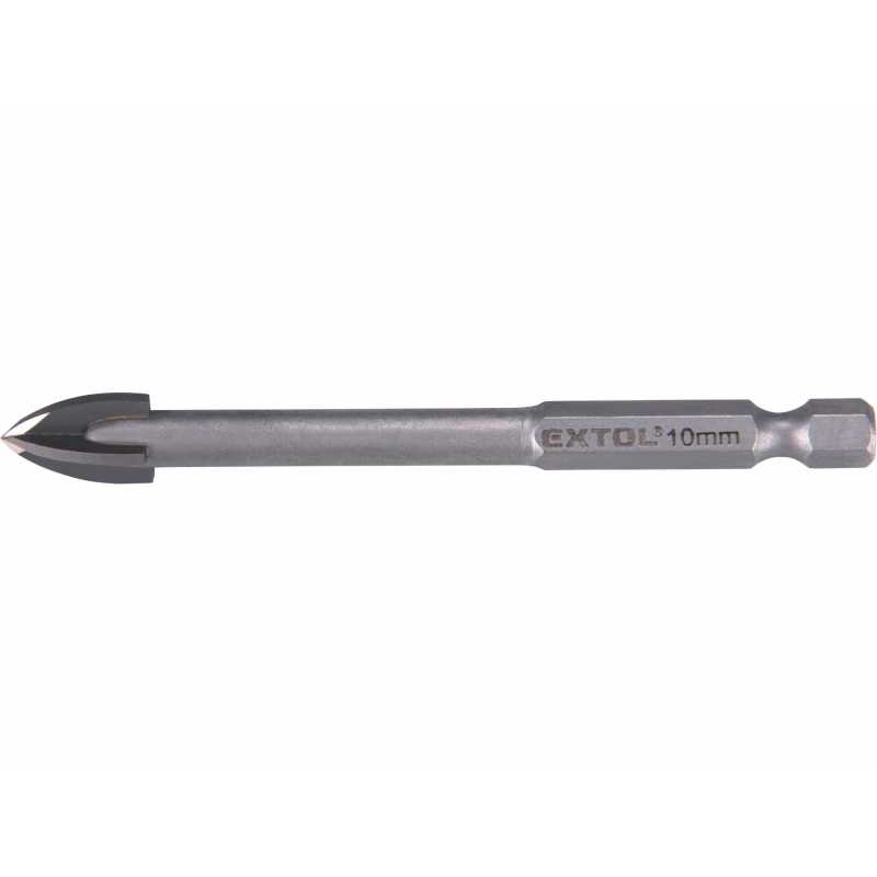 Vrták do skla a keramiky 10mm, EXTOL PREMIUM 8801890