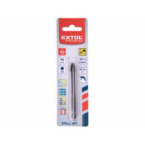 Vrták do skla a keramiky 10mm, šestihranná 1/4" stopka, EXTOL PREMIUM 8801890
