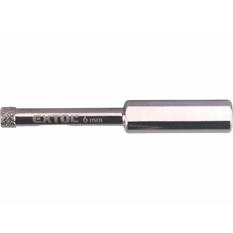 Vrták korunkový diamantový, 6mm, EXTOL PREMIUM 8801977