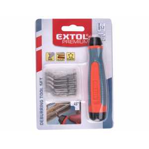 Odhrotovač ručný, 10ks, EXTOL PREMIUM 8803680