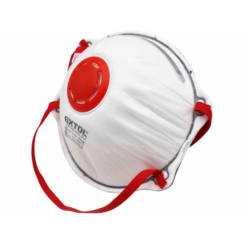 Respirátory FFP3 3ks, s výdychovým ventilom, Extol Premium 8856734