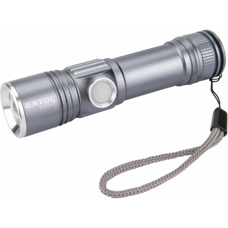 Svietidlo hliníkové nabíjateľné, 280lm, microUSB, EXTOL LIGHT 43141
